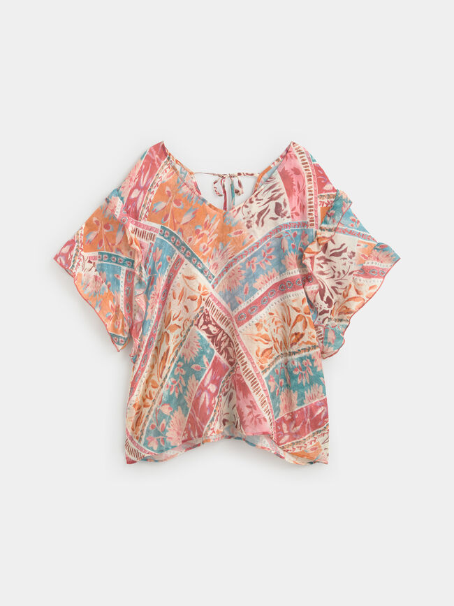 BLUSA ESTAMPADA Crudo