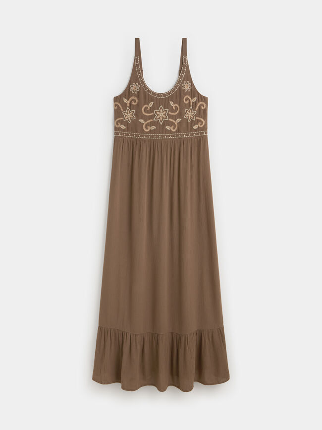 VESTIDO PECHO BORADADO Vison