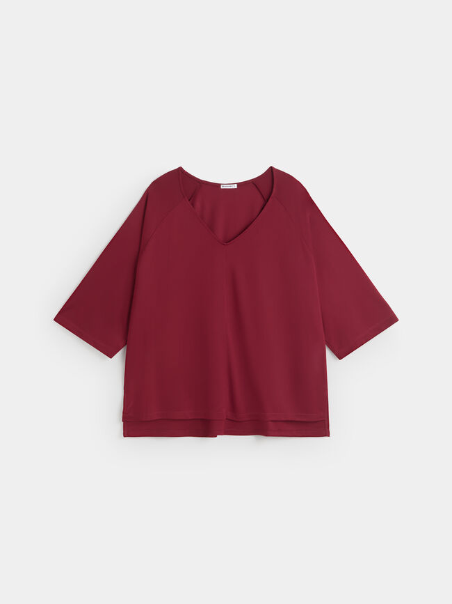 CAMISETA MANGA RANGLAN Granate