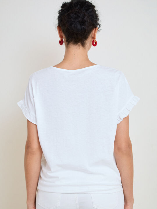 CAMISETA DETALLE LAZADA Blanco Optico image number null