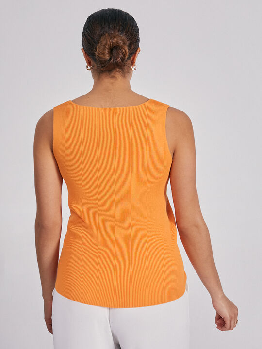 Top punto canalé naranja tangy image number null
