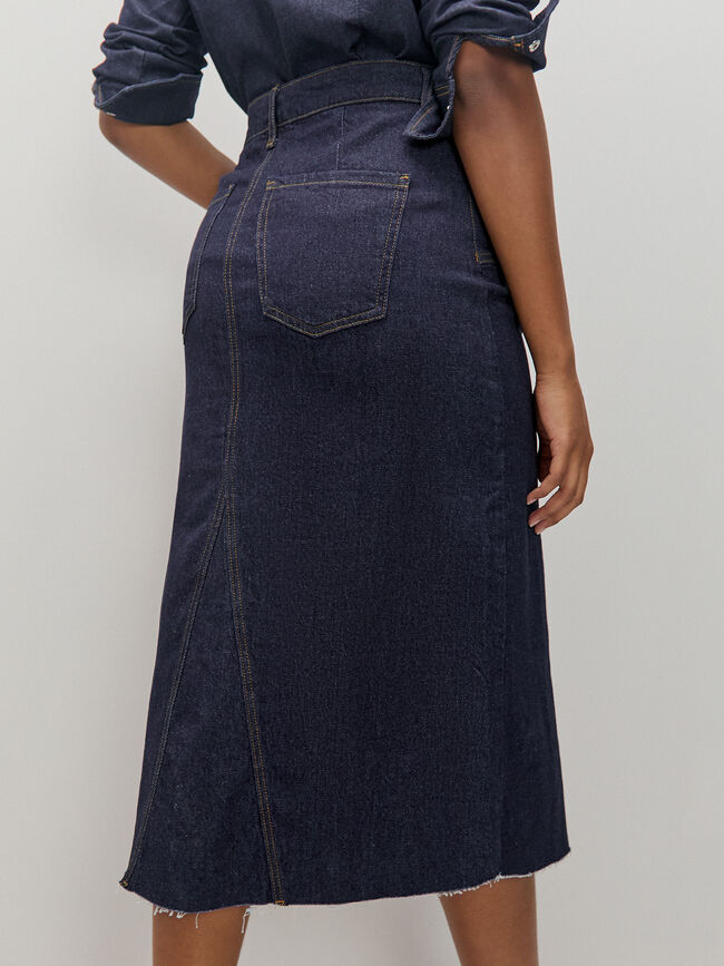 FALDA MIDI VAQUERA Rinse Wash