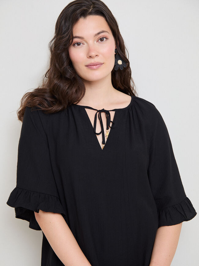 vestido volante Negro