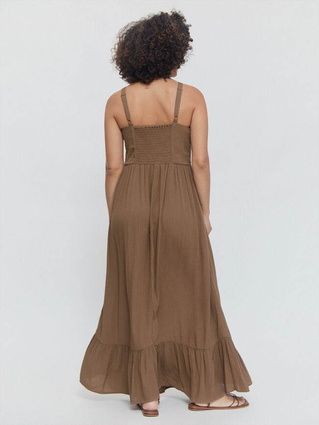 VESTIDO PECHO BORADADO Vison