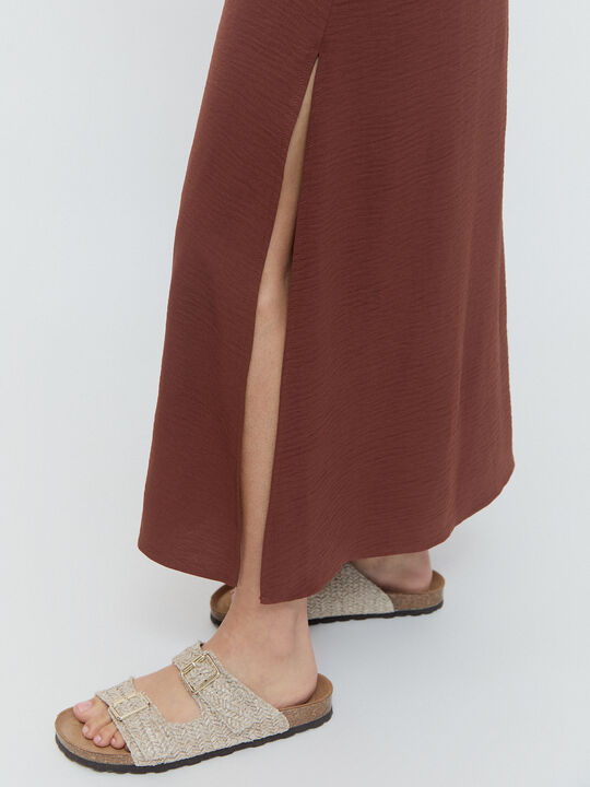 VESTIDO ANILLAS TIRANTE Marron chocolat image number null