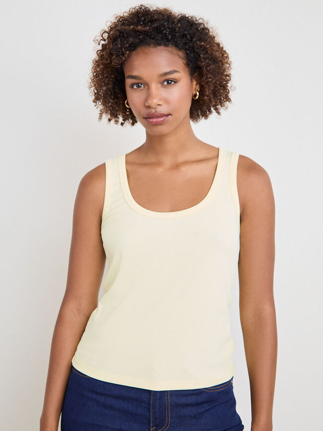 TOP NADADORA CANAL&Eacute; Amarillo Pastel