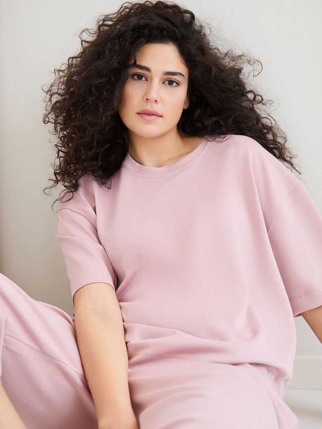 CAMISETA SCUBA M/C Rosa Pastel