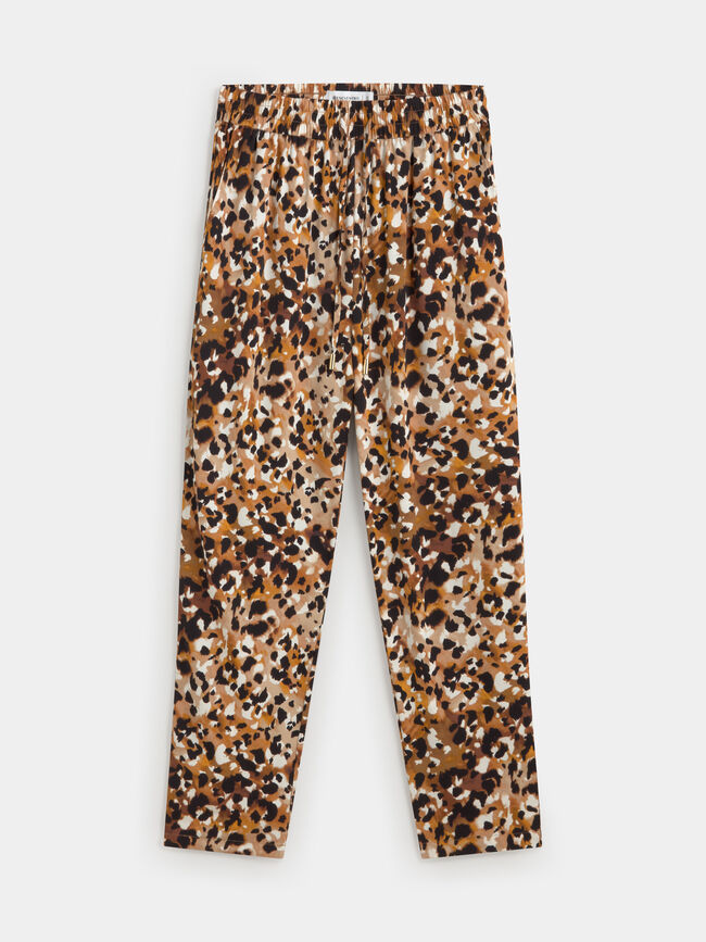 PANTALON FLUIDO ESTAMPADO Marron