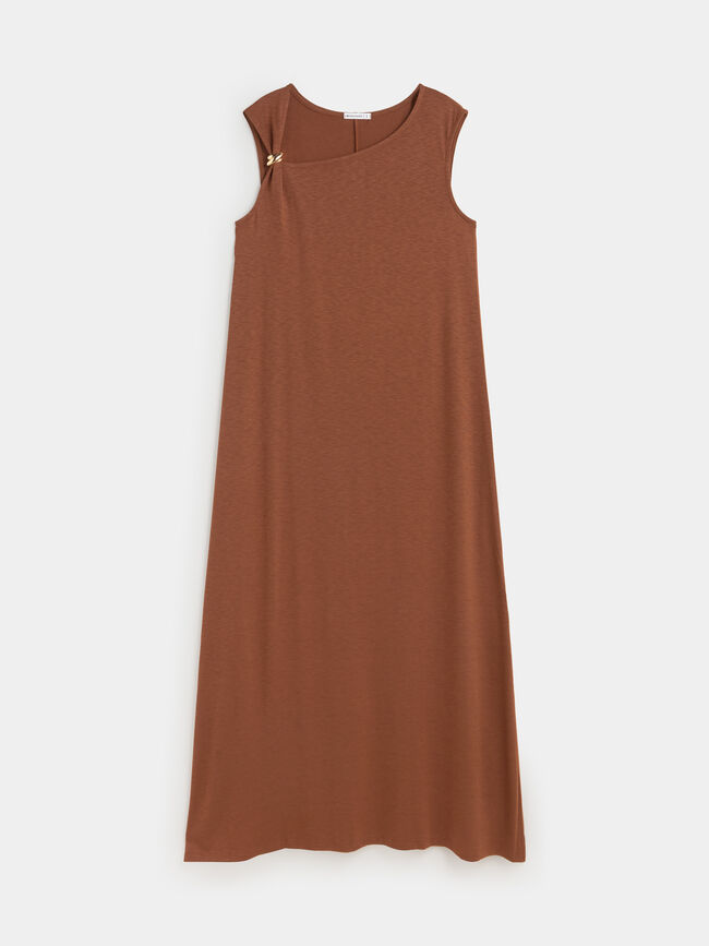 VESTIDO ASIMETRICO Marron