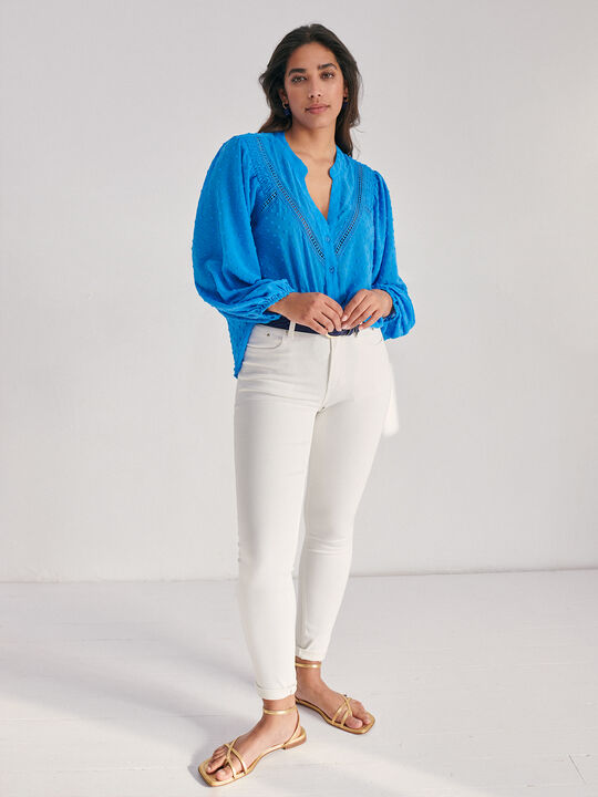 BLUSA ROMÁNTICA Azul Brillante image number null