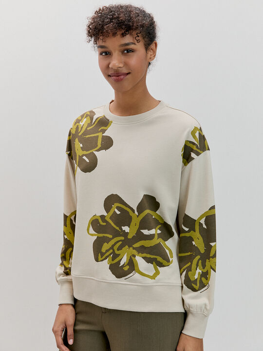 SUDADERA FLORES Estampado 1 image number null