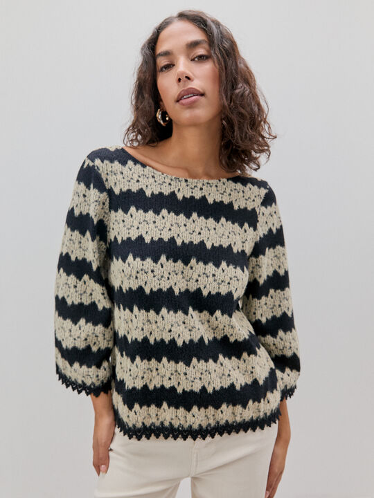 JERSEY DETALLE TEXTURA Negro image number null