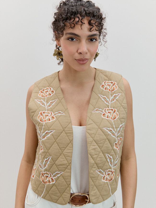 CHALECO FANTASIA kaki claro