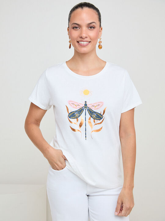 CAMISETA LIB&Eacute;LULA BRILLANTE Crudo image number null