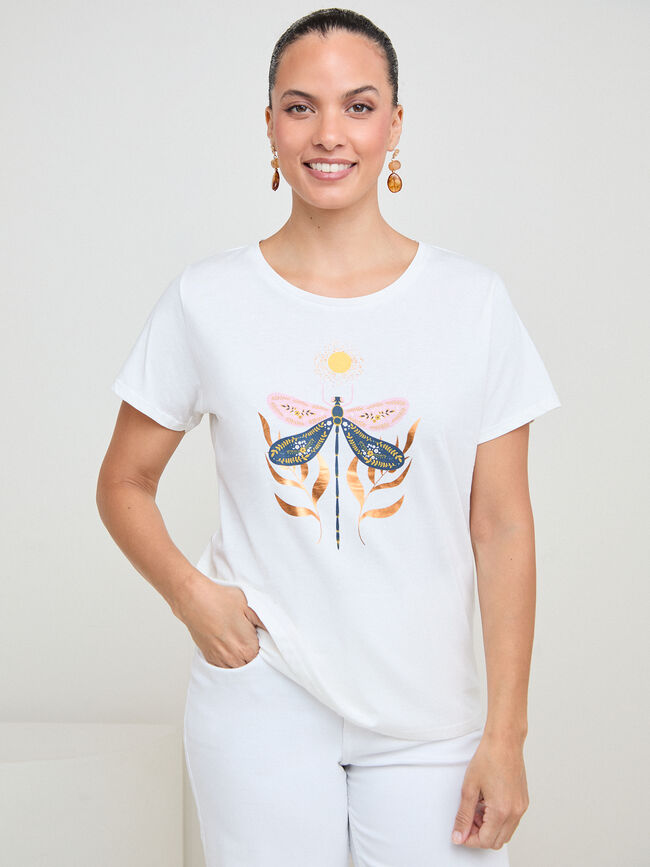 CAMISETA LIB&Eacute;LULA BRILLANTE Crudo