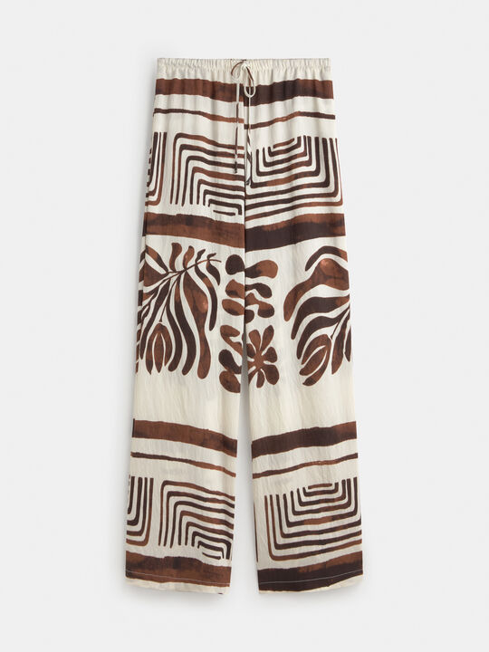 PANTALON CINTURILLA ESTRECHA Marron image number null