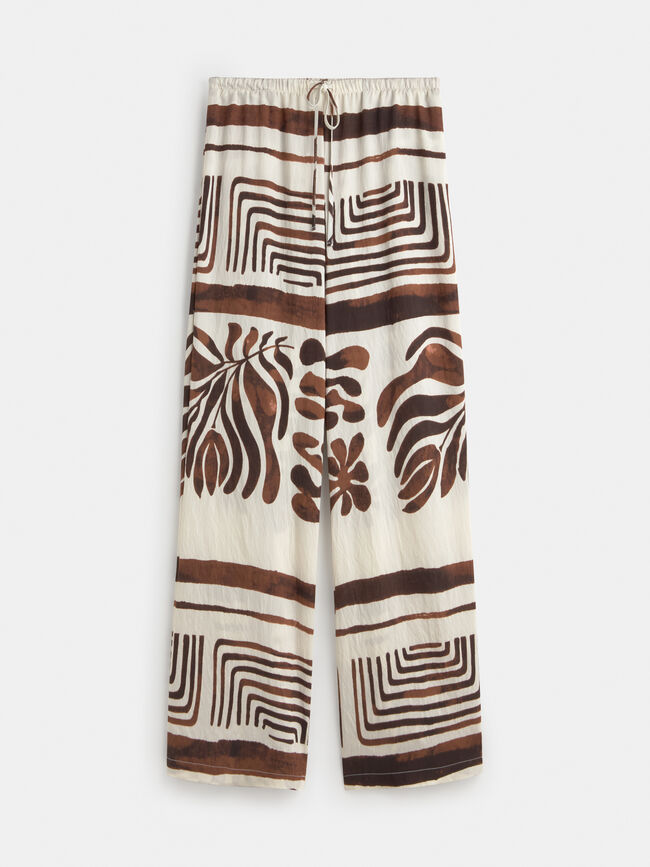 PANTALON CINTURILLA ESTRECHA Marron