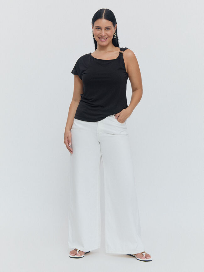 TOP DETALLE PASADOR Negro