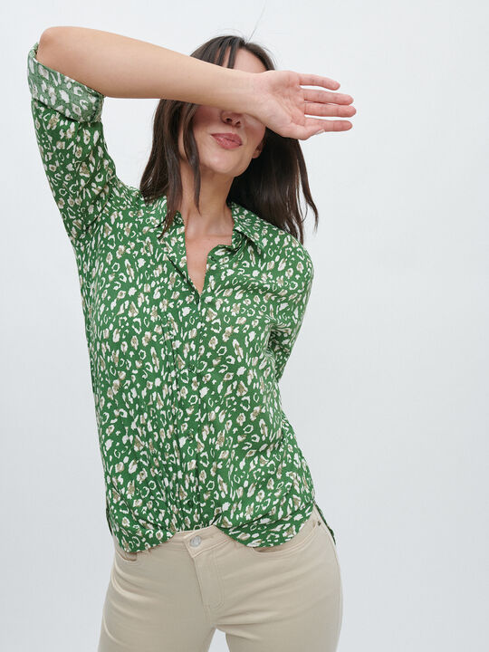 CAMISA ESTAMPADA verde militar image number null