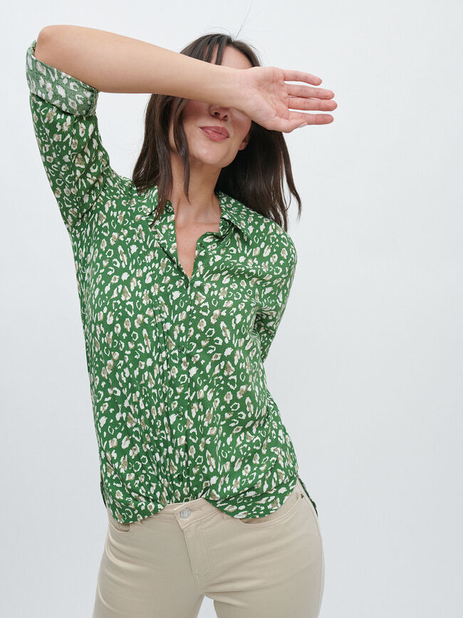 CAMISA ESTAMPADA verde militar