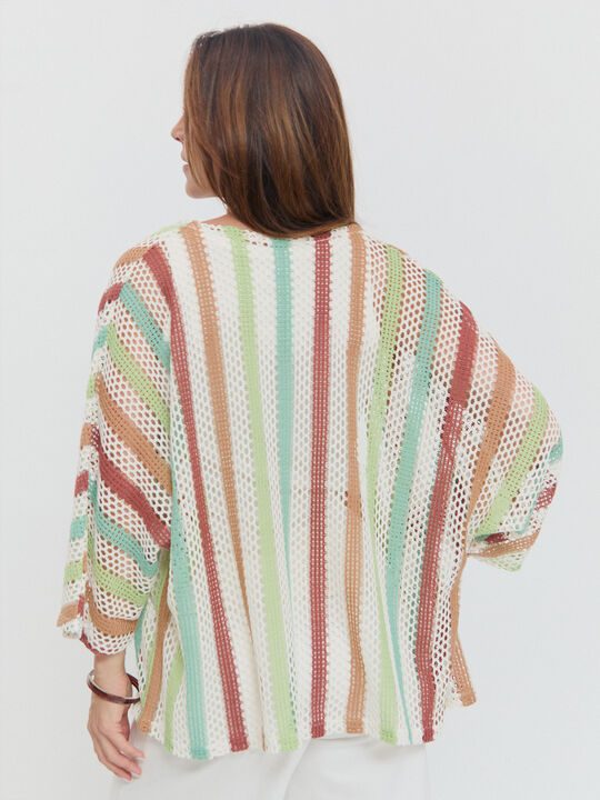 CHAQUETA ABIERTA TEXTURA Multicolor image number null