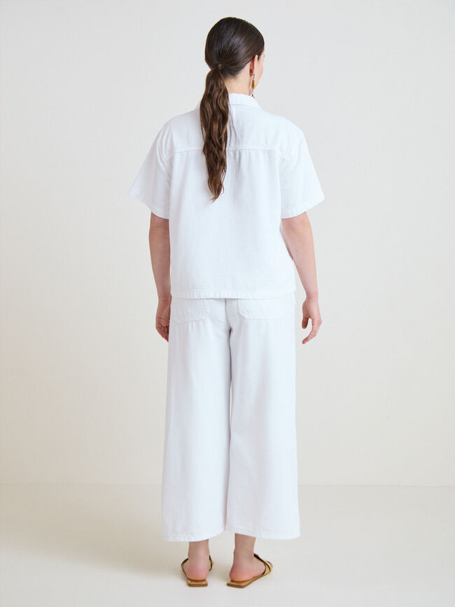 SOBRECAMISA FLUIDA DENIM Blanco Optico