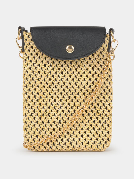 BOLSO PORTAMOVIL RAFIA Crudo image number null