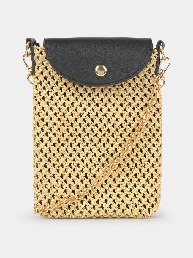 BOLSO PORTAMOVIL RAFIA Crudo