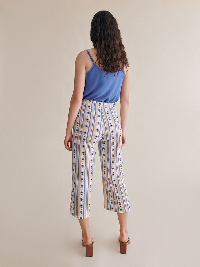 Pantalón culotte Crudo Claro