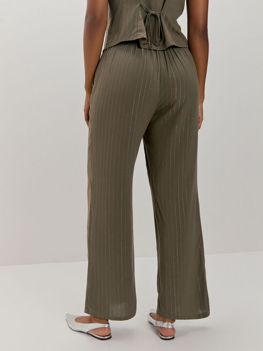 pantalon viscosa kaki claro image number null