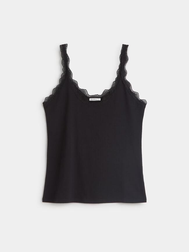 TOP LENCERO Negro