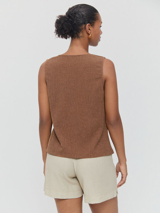 CHALECO BOTONES Marron image number null