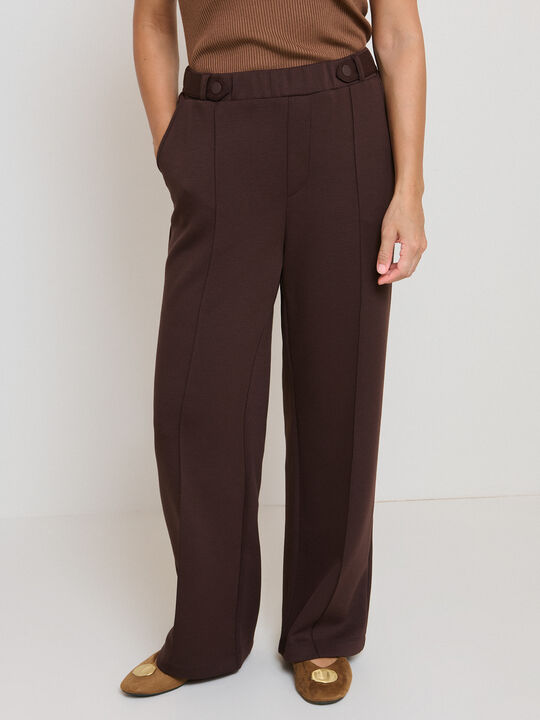 PANTALON VESTIR DETALLE Marron Medio image number null
