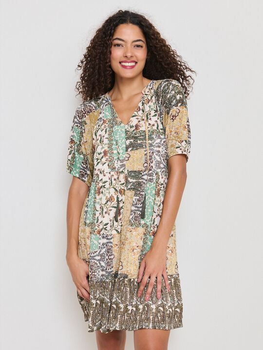 VESTIDO CORTO Estampado 1 image number null