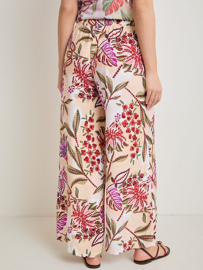 PANTAL&Oacute;N LARGO ESTAMPADO Crudo