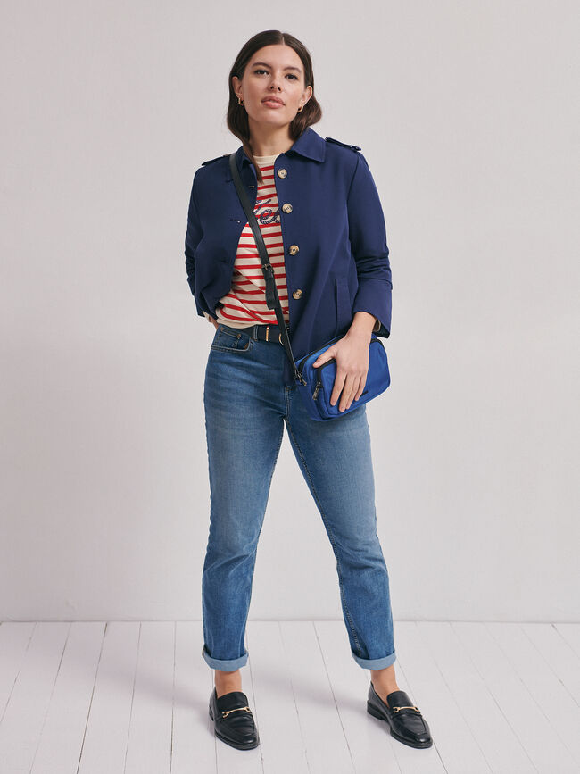 Gabardina corta Azul Marino