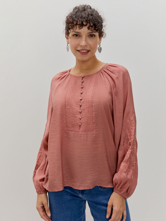 BLUSA CANESU LISA Arcilla