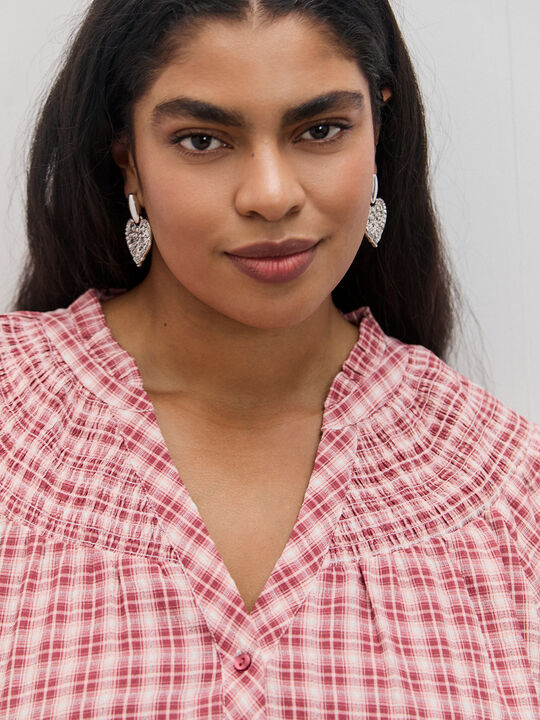 BLUSA CUADROS CANESÚ Rosa image number null