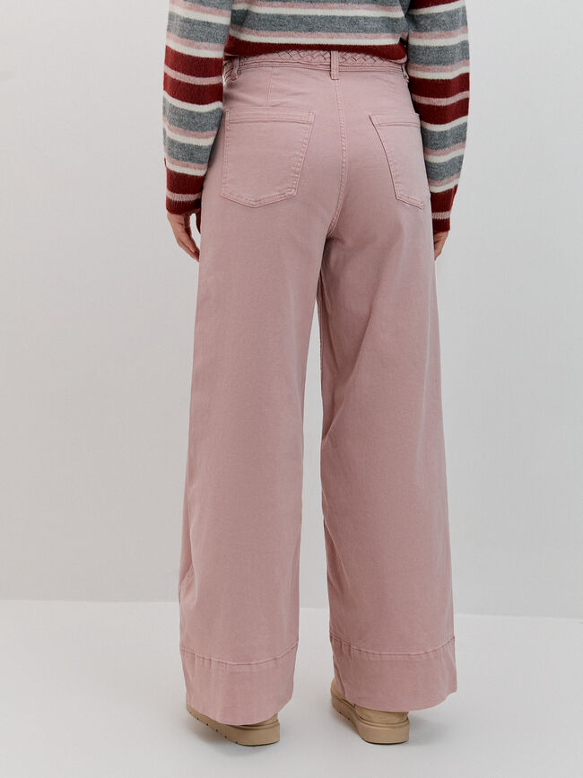 SUPER WIDE LEG TRENZA Rosa