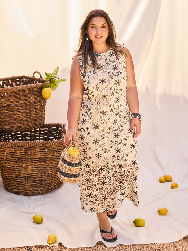 FALDA CROCHET Crudo