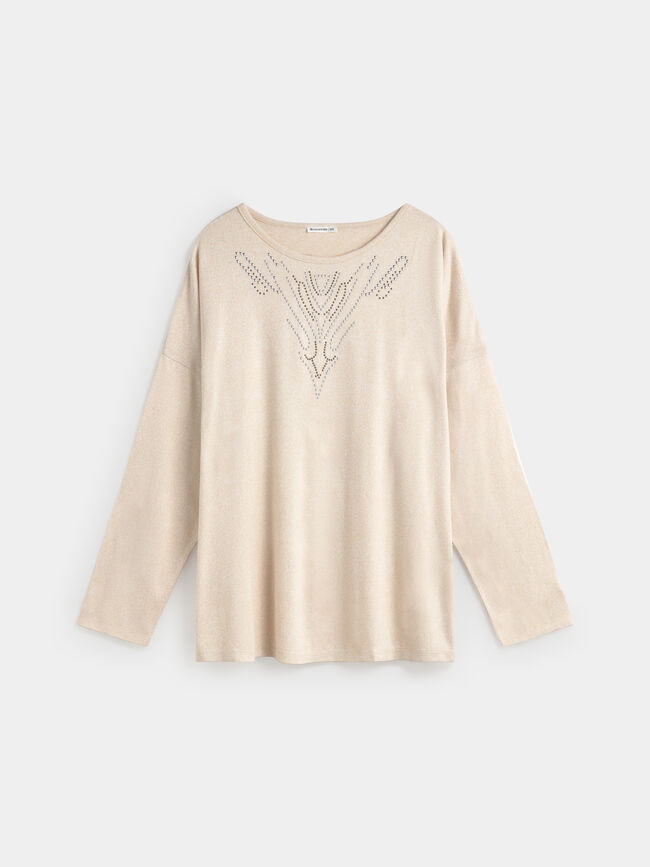 CAMISETA TACHUELAS COBRE Vison Claro