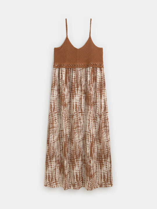 VESTIDO PECHERA CROCHET Estampado 1 image number null