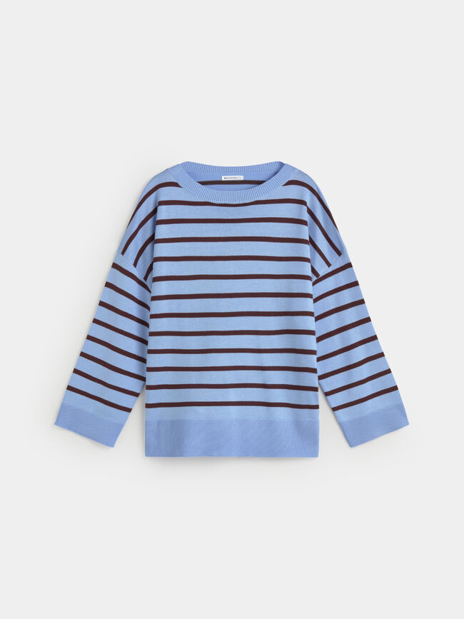 JERSEY RAYAS Azul Chambray