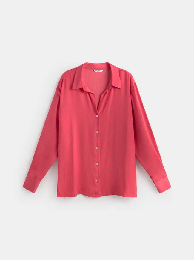 CAMISA SATINADA Frambuesa