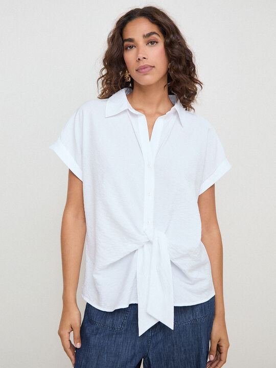 CAMISA NUDO CENTRAL Blanco Optico image number null