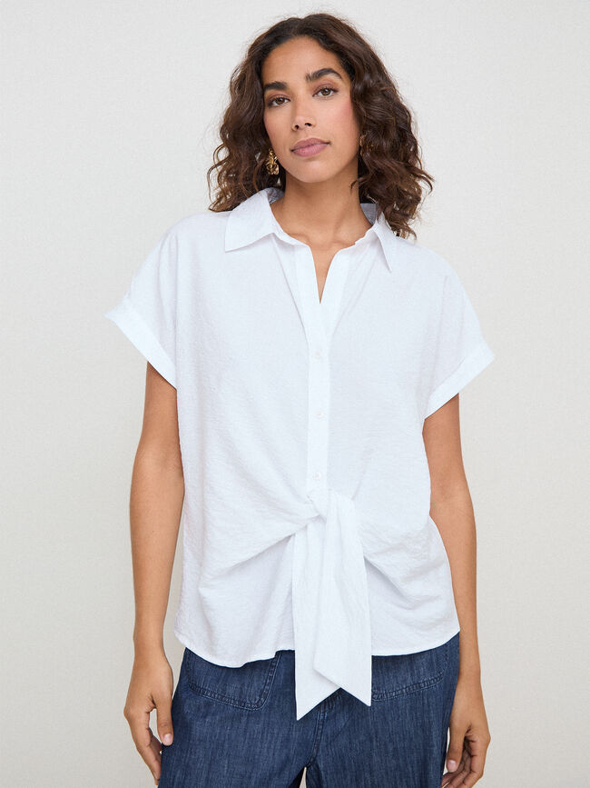 CAMISA NUDO CENTRAL Blanco Optico