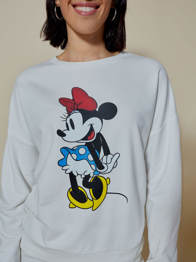 SUDADERA algodón MINNIE Blanco Optico