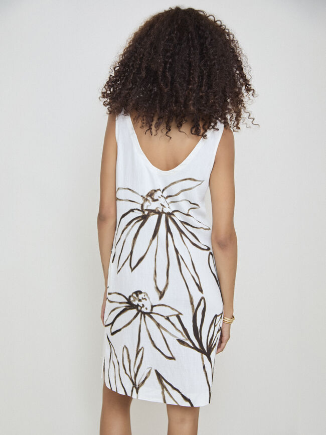 VESTIDO ESTAMPADO Crudo