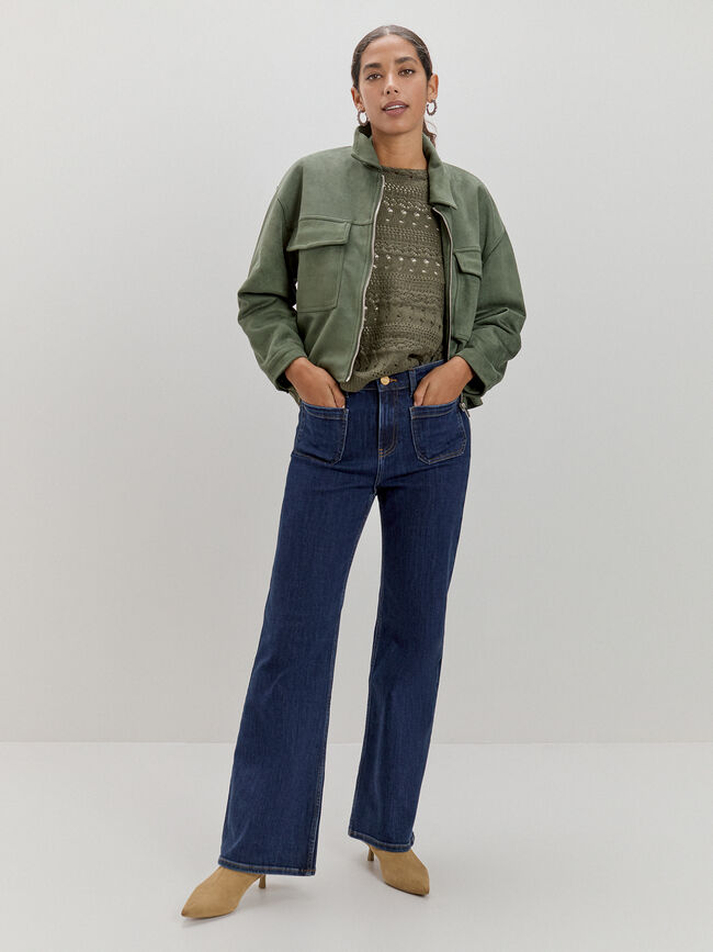 WIDE LEG BOLSILLOS Dark blue