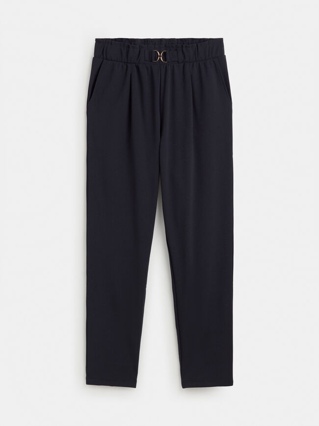 PANTALON DETALLE CINTURA Azul Marino